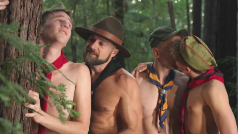 Oliver gets fingered by Scoutmaster Snow raw