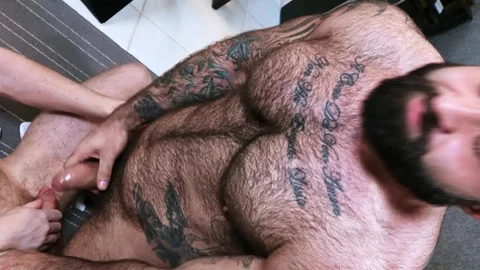 BearBack: Young Stud Mac Savage Sneaks Peeks At Hairy Neighbor Atlas Grant