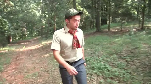 Big Dicks at School: Camping Trip Turns Dirty with Twinky American Man