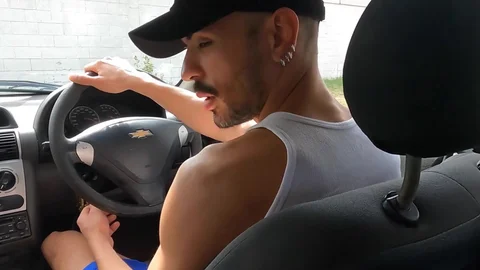 DickRides: Hot Latino Twink Sucking Cock in The Car