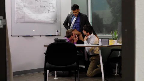 Next Door Buddies: Horny Employees Get Caught and Fucked