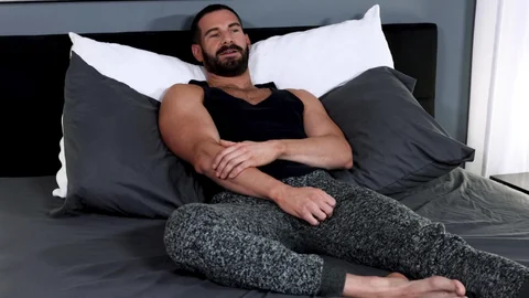 Solo: Bearded Beauty's Load of Cum Gleams