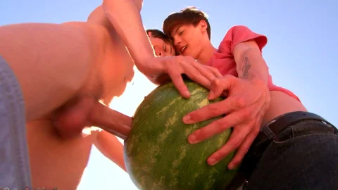 Next Door Twink: Elijah and Cody's Messy Melon Misadventure