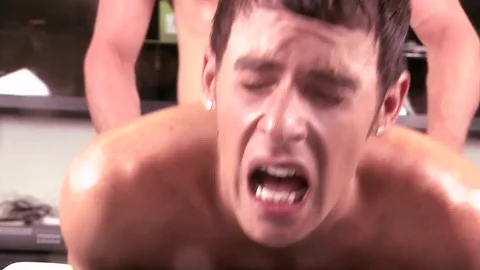 The Gay Office: Muscular Man Dominates Straight Guy