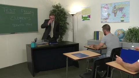 Big Dicks at School: Dirty Dilf Takes Twink Teacher Under His Desk