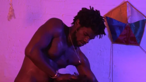 BlackGodz: Devin Trez Fingers Handcuffed Twink Butthole