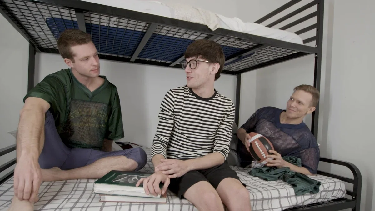 SayUncle: Gay Football Players Strip Down Nerdy Edward Terrant