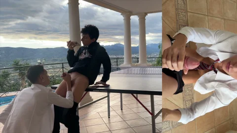 Hung Jock Pounds Twink In Public Spot