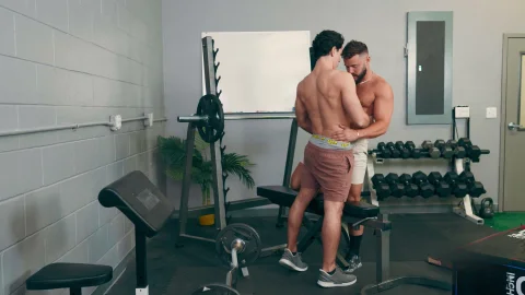 Paul Bends For His Hot Gym Buddy