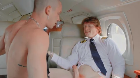 DrillMyHole: Horny Twink Theo Gets Fucked by Pilot Kyle on the Private Jet