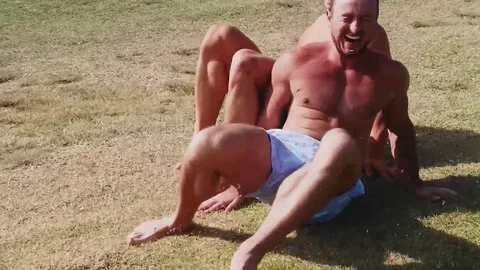 SeanCody: Muscular Bearded Bottom Bends Over