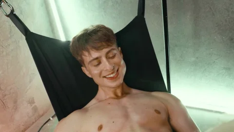 Two guys with tattoos are enjoying hot oral action