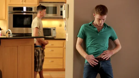 Next Door Twink: Savory Sucking: Seamus Swallows JT's Stiffy