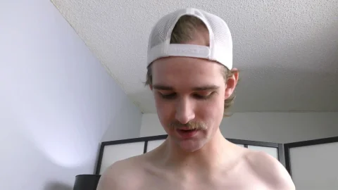Moaning erupts between two blonde boys here